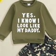thumbnail image 4 of Linfrsh Toddler Boys Fall Winter Outfits Sweatshirt Camo Pants Set 12M-5T Long Sleeve Top Letter Print Pullover Sweatshirt Fall Winter Clothes, 4 of 4
