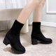 thumbnail image 2 of NECHOLOGY Botas Mujer Adulto Femenino Zapatos Botines mujer Botas minimalistas para mujer Botines Botas Zapatos individuales para damas Zapatos casuales (Black, 7.5), 2 of 5