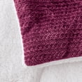 thumbnail image 3 of Collections Etc Arrow Knit Sherpa 3-Piece Solid Comforter Set, 3 of 3