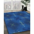 thumbnail image 2 of Ahgly Company Indoor Rectangle Patterned Cobalt Blue Novelty Area Rugs, 2' x 5', 2 of 6
