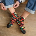 thumbnail image 3 of Rateoe Tomatoes Pattern Quarter Crew Socks,Toe Seamed Ankle Socks,Cotton Cushioned Breathable Athletic Crew Sports Socks, 3 of 7