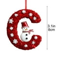 thumbnail image 3 of Luxcidy Personalized Christmas Ornaments-Personalized A-Z Letter Ornaments for Christmas Tree, Snowman Christmas Ornaments, Cute Flat Christmas Tree Letter Decoration Gift for Kids(C), 3 of 6
