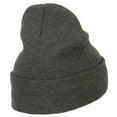 thumbnail image 3 of Hockey Mask Costume Embroidered Long Beanie - Dk Grey OSFM, 3 of 5