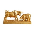 thumbnail image 4 of Siruishop Bull and Bear Figurine Statue Table Decoration for Libraries Decor Versatile Golden, 4 of 8