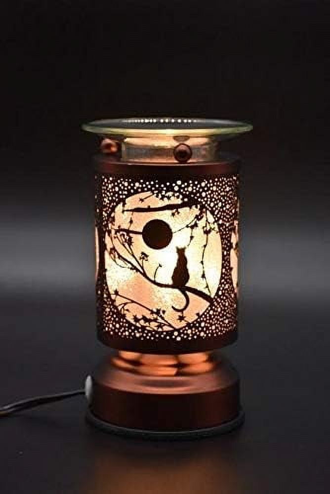 New Electric Touch Fragrance Aromatherapy Lamp Oil Warmer Moonlight Cat