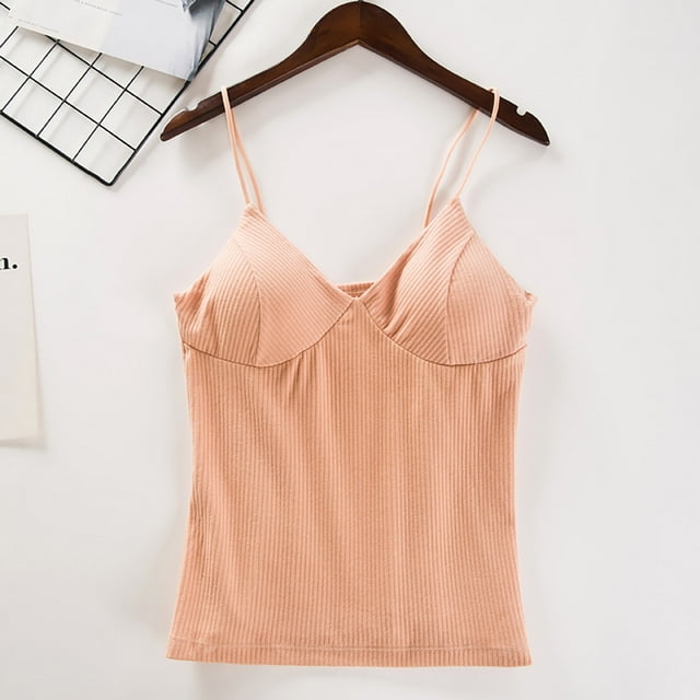 asjyhkr Womens Camisole Adjustable Spaghetti Strap Tank Tops Basic Undershirts Soft Base Layering Tops