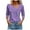 Purple, variant on Women's Printed Button Up Blouse Long Sleeve Casual Shirt Comfortable Workwear Chic Office Top