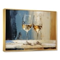 thumbnail image 2 of Designart "Essence of Champagne in White and Blue" Food & Beverage Framed Wall Art - Traditional White Champagne Living Room Framed Canvas Art, 2 of 6
