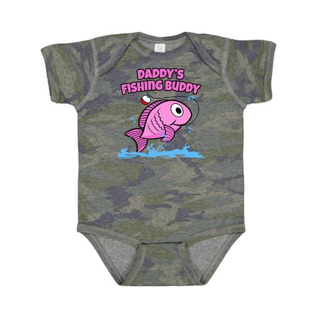

Inktastic Daddy s Fishing Buddy (pink) Gift Baby Boy or Baby Girl Bodysuit