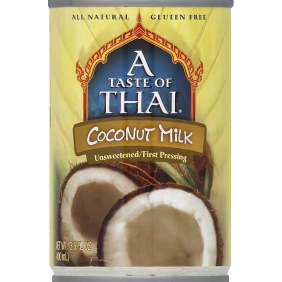 Pack of 12, Taste Of Thai Unsweetened Coconut Milk, 13.5 oz