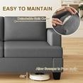 thumbnail image 4 of Furniliving 61.75”W Loveseat Sofa, 2 Seat Love Seat Sofa with Armrests, Comfy Couches for Living Room, Bedroom, Apartment and Office (Dark Gray), 4 of 9