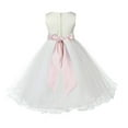 thumbnail image 2 of Ekidsbridal Girl Communion Flower Girl Dress - Satin Ivory Tulle Rattail Edge 829S-A (Size: S-12), 2 of 3
