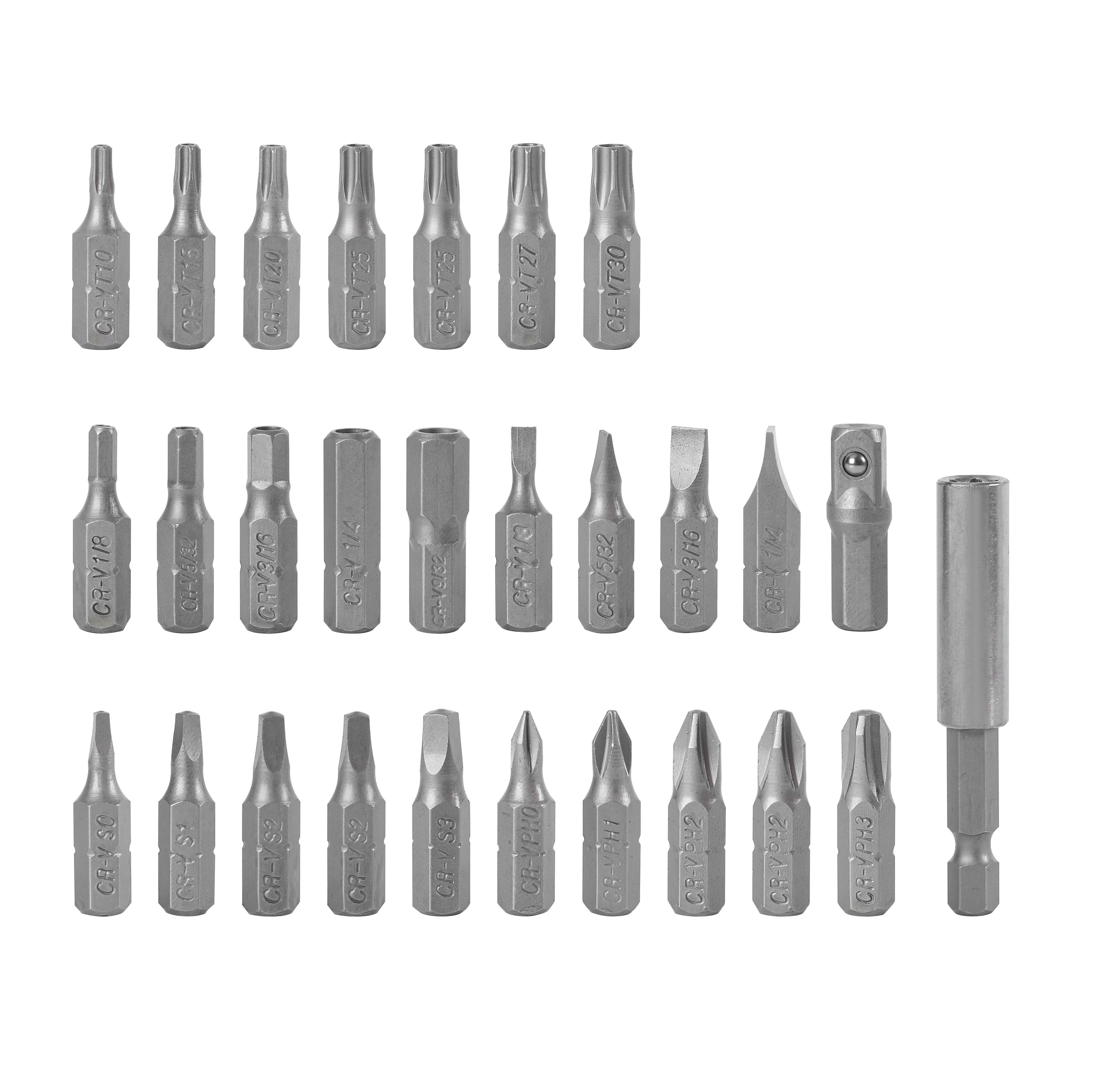 Set de 28 Piezas de Puntas de Seguridad y Destornillador en Estuche Hyper Tough 8