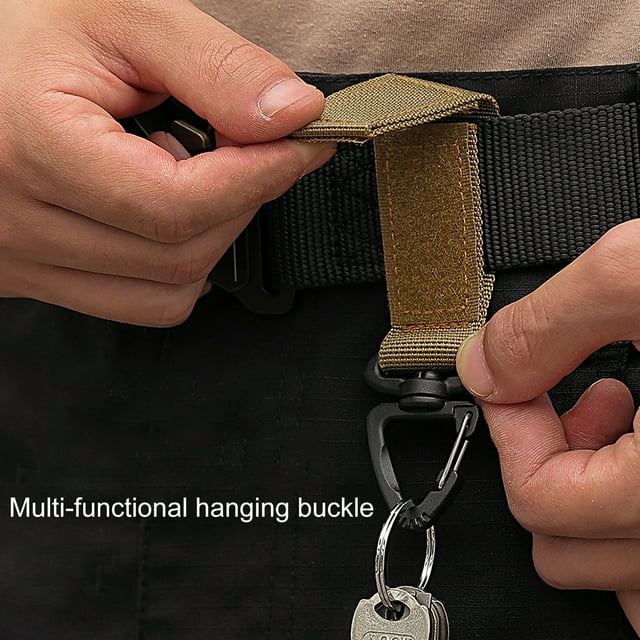 2Pcs Hanging Ring Key Chain 360 Degree Rotation Carabiner D-type Hanging Ring Bag Hook for Camping
