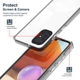 thumbnail image 4 of for Samsung A51 4G Luxury case, Hybrid Soft Silicone Bumper & Crystal Clear Hard PC Back,3 in 1 Military Drop Protection Transparent, Camera Lens Protection Case for Samsung Galaxy A51 4G, Black, 4 of 7