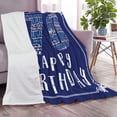 thumbnail image 6 of 70th Birthday Gifts for Men, Happy 70th Birthday Gift Blanket,Blankets, Best Gifts for 70th Birthday Decorations, 70 Years Old Birthday Gift for Husband Grandfather Best Friends, Navy(60"x80"), 6 of 7