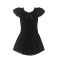 thumbnail image 4 of HAOTAGS Girls Tutu Leotard Dance Dress,Bowknot Ballet Dancewear Recital Costume Practice One-Piece Black 11-12 T, 4 of 7