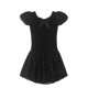 thumbnail image 4 of Conjuntos de blusas y camisas de cuello redondo y manga corta Ropa de baile para niñas Vestido de práctica de red con lentejuelas de manga larga con espalda en forma de corazón Conjunto de dos piezas, 4 of 7