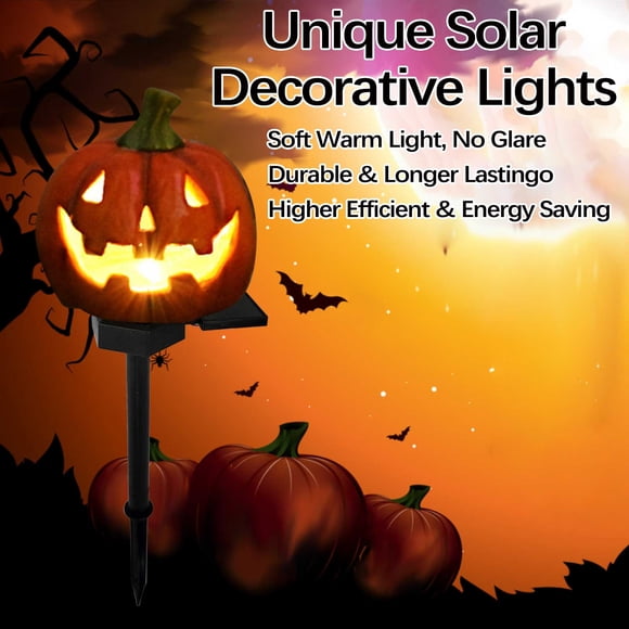 Decoraciones de Halloween, adornos de Halloween, regalos de Halloween, linterna solar para jardín al aire libre, artesanías de resina, decoración de jardín, festival de fantasmas, foco de inserción en