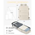 thumbnail image 3 of Mochila de viaje wepadre beige impermeable para mujer/hombre, 3 of 9