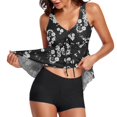 thumbnail image 2 of Tankini Swimsuits for Women Two Piece Floral Print Tank Top With Boyshorts Tummy Control Swimming Bathing Suits, 2 of 6