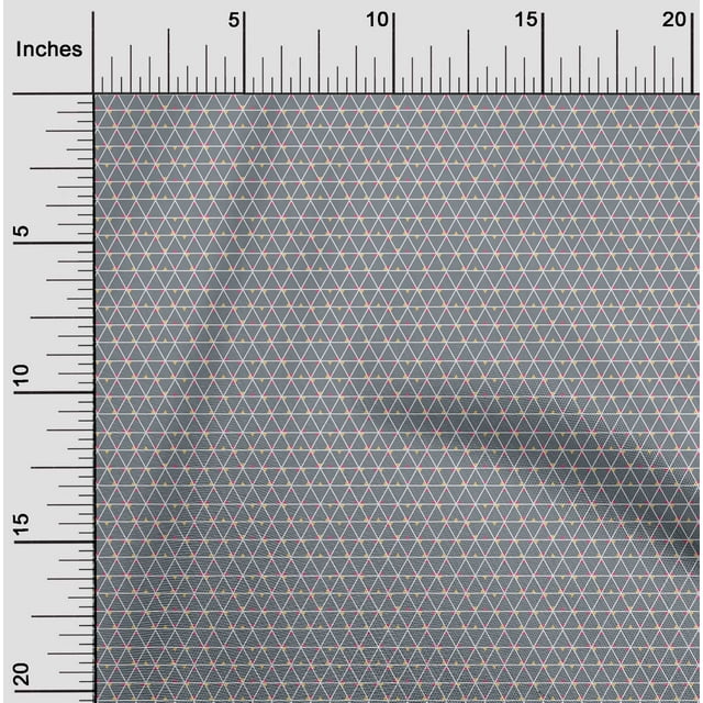 oneOone Tissu en Coton Flex Triangle Géométrique Décor Tissu Imprimé BTY 40 Pouces de Large