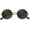 Golden Frame Black Lens, variant on Hippy Specs Sunglasses, Retro Rave Glasses Round Novelty Festival Sunglasses 60's 70's Style Glasses Circle Glasses