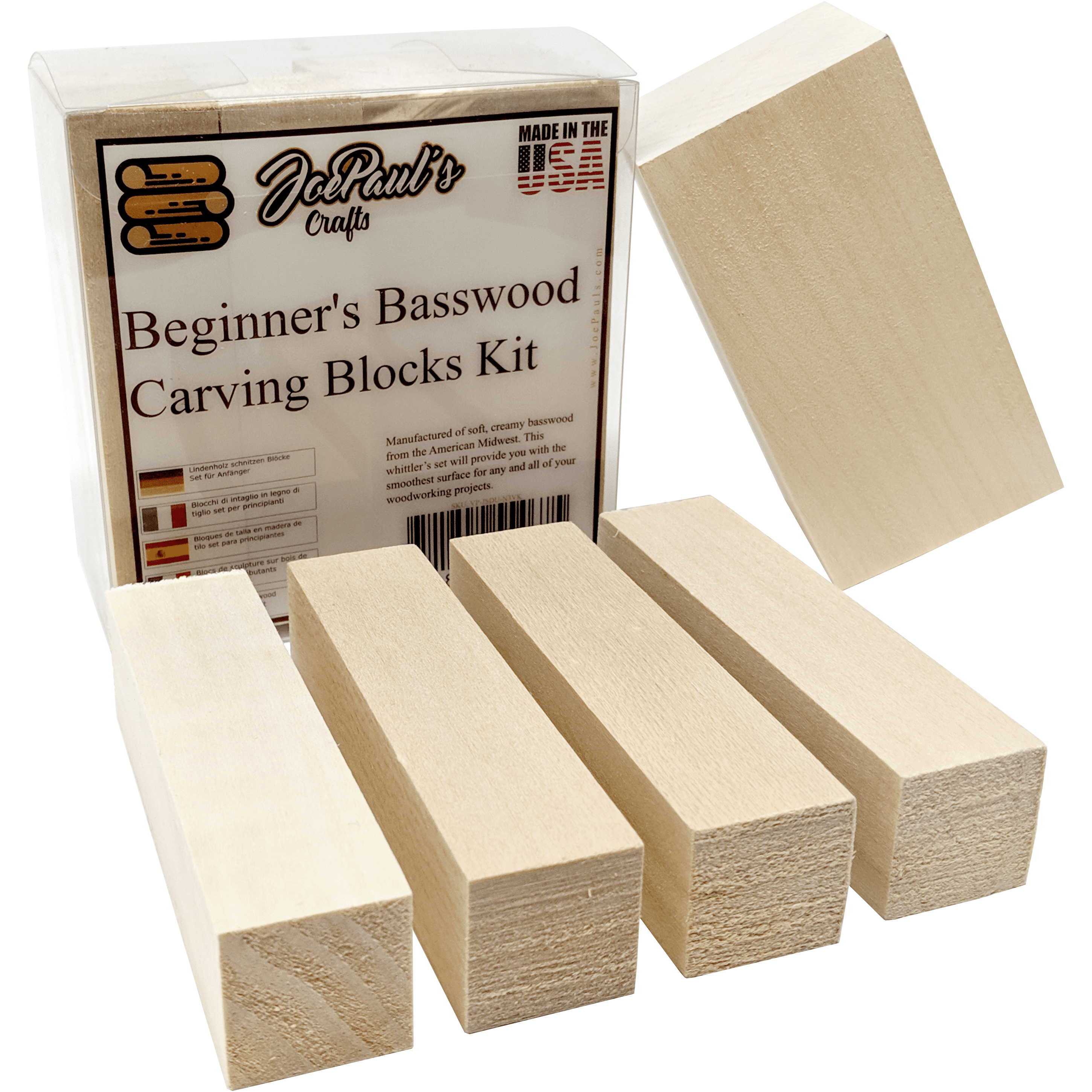 Basswood Premium Wood Carving Kit Best Value Real American Wood