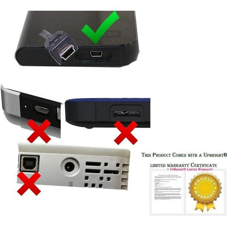UPBRIGHT NEW USB 2.0 Cable Data PC Cord For Iomega Prestige 500gb 