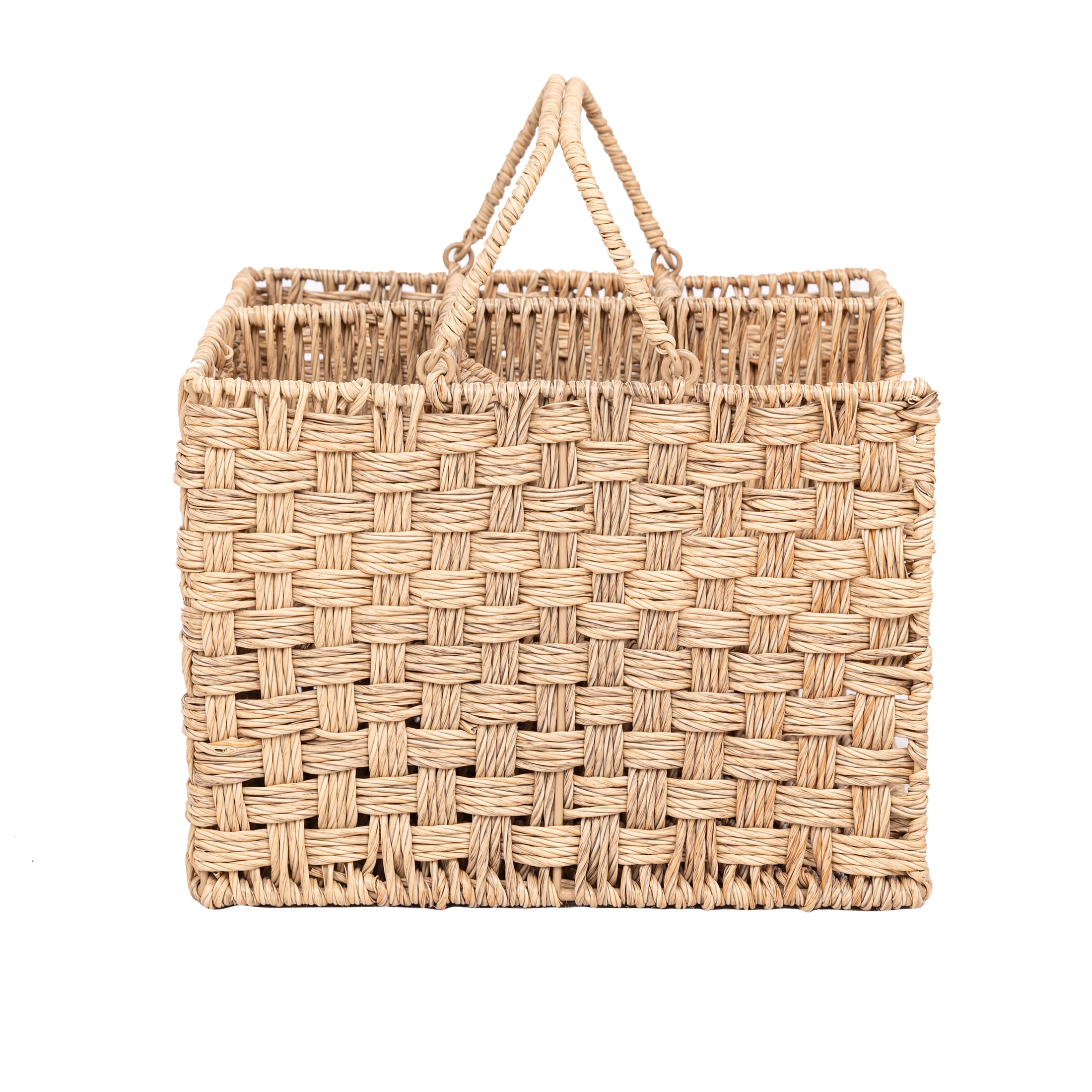(2 pack) Better Homes & Gardens Resin Rattan All-in-one Serving Caddy, Beige