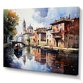 thumbnail image 2 of Designart "Beige Canal Waterways painting" Canals Canvas Wall Art, 2 of 5