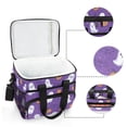 thumbnail image 6 of FORMRS Insulated Cooler Bag 24 Cans Capacity Soft Leakproof Lunch Box with Side Pockets, Halloween Purple Ghosts, 6 of 7