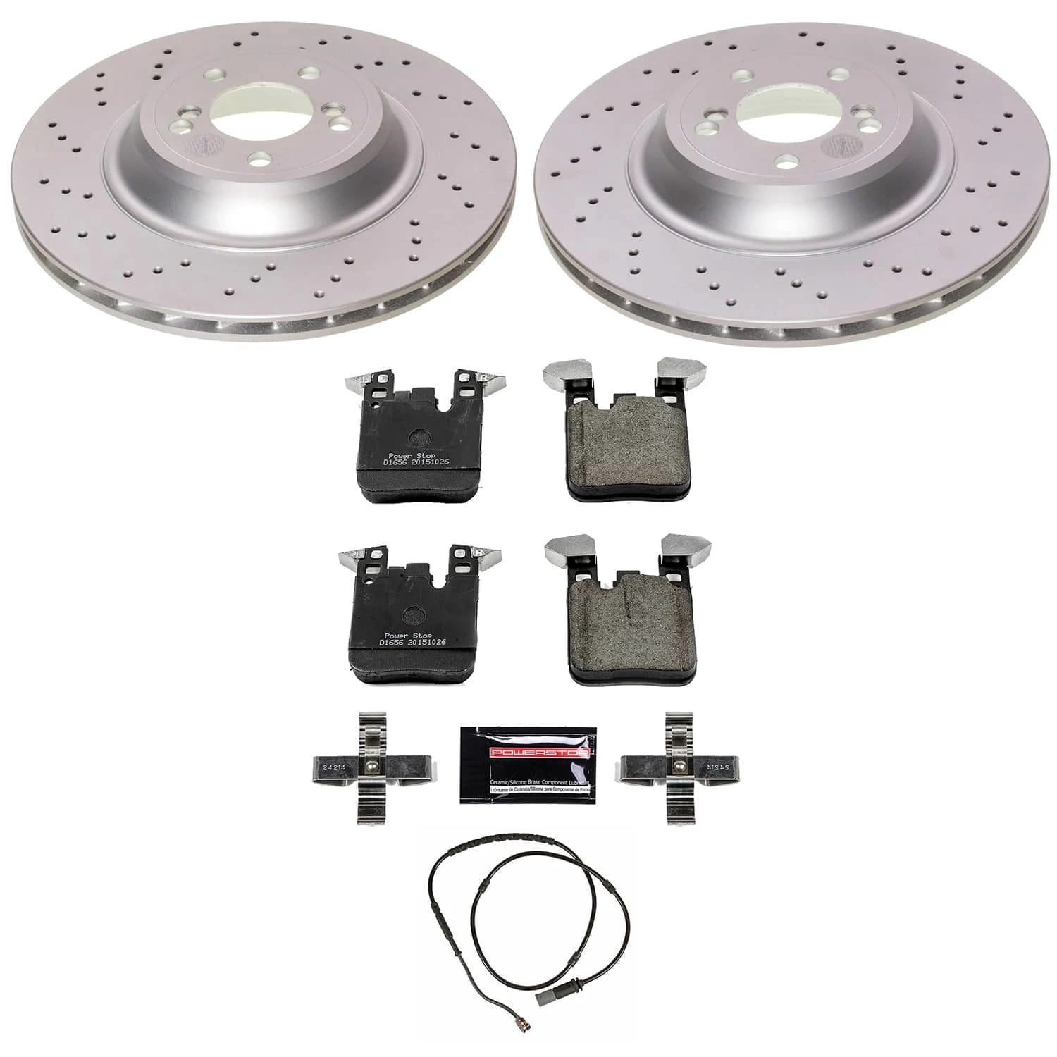 PowerStop Rear Geomet Coated Brake Rotor and Pad Kit Fits: BMW Select Models CRK7019