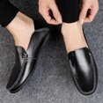 thumbnail image 3 of Mocasines para hombre, zapatos de piel auténtica suave, zapatillas sin cordones, mocasines casuales de primavera para hombre, mocasines para hombre (26,5 cm), 3 of 4