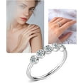 thumbnail image 6 of Engagement Rings,5pcs 3mm moissanite 925 Sterling Silver,Womens Rings Jewelry,Promise Rings, 6 of 9