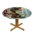 thumbnail image 3 of Orinice Dinosaur Round Table Cover Stain Resistant Washable Indoor Outdoor Tablecloth Kitchen Dining Wedding Parties 100% Polyester Fiber 42-46, 3 of 8