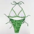 thumbnail image 6 of HUPOM Modest Swimsuits For Women Mid Waist Sheath Bikinis Bikini Beach Bandeau Swimwear Clearance Green size 8, 6 of 6