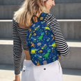 thumbnail image 6 of Naloa Dinosaur In Space Canvas Backpack for Men Women Rucksack Casual Travel Daypack College Tote Satchel Bookbag for Teens-Small, 6 of 7