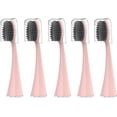 thumbnail image 1 of Shiyou Têtes de Brosse à Dents de Rechange pour Brosse à Dents Électrique Burst Adultes avec Capuchons Anti-Poussière, Poils Doux au Charbon pour Nettoyage en Profondeur, Élimination de la Plaque et Blanchiment des Dents, 5 Unités, Or Rose, 1 of 4