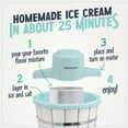 thumbnail image 5 of Nostalgia 4-Quart Ice Cream Machine, Parlor Wood Bucket Electric Ice Cream Maker, White and Aqua, 5 of 7