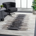 thumbnail image 2 of SAFAVIEH Studio Leather Vasilis Striped Area Rug, Grey/Brown, 6' x 9', 2 of 8