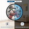 thumbnail image 5 of Voice Activated Clock with Glow Light 12 Inch Large Silent Wall Clock Battery Operated for Home Decor Snowman and Bird, 5 of 8