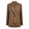 thumbnail image 5 of Lilgiuy Women's Brown Casual Long Sleeve Office Blazers Solid Color Open Front Jacket Work Suit Winter Dresses for 2022, 5 of 5