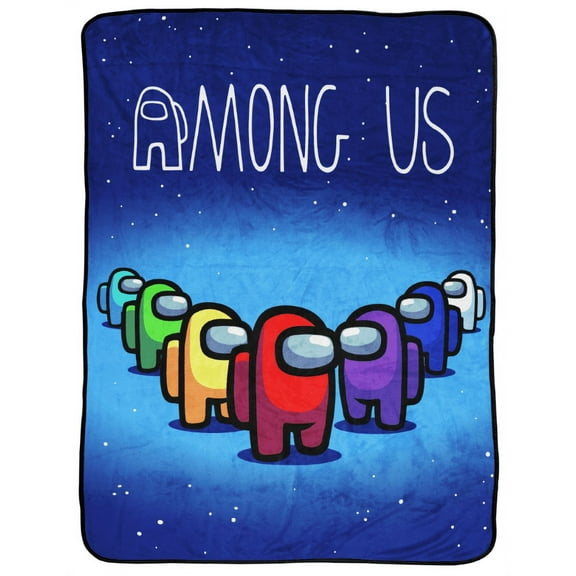 Among Us Loading Silk Touch Throw, 40 x 50, Microfiber, Blue, Innersloth, Gaming Bedding