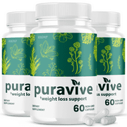 (3 Pack) Puravive - Official Formula - Pura Vive Capsules Advanced Formula Premium Blend Performance (180 Capsules)