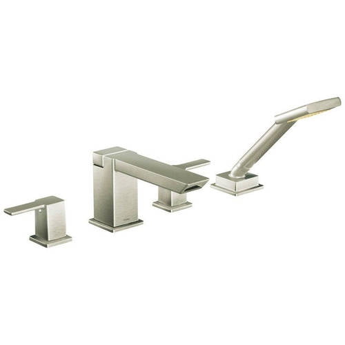 Moen TS904 90 Degree Deck Mounted Tub Filler with Hand Shower