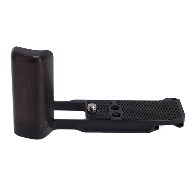 X M5 Handgrip - L Shape Grip with Quick Release Plate for Arca, Aluminum Alloy L Shape Side Handle with Wood Handle & Shutter Key, for X M5 Camera