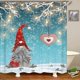 thumbnail image 2 of Cortina De Ducha Navideña Para Baño, Cortina De Ducha De Gnomos Navideños, Divertida Cortina De Ducha De Tela De Papá Noel, Decoración De Baño Con Ganchos 72 X 72 Pulgadas, 2 of 5