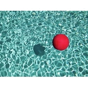 Floating Red Ball In Blue Rippled Water By Mark A Paulda Framed Print 