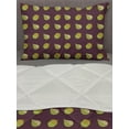 thumbnail image 3 of Acorn Comforter & Sham Bedding Set, Leaves and Acorns Pattern Hand Drawn Illustration of Fall Elements, 3 pcs Duvet Set Microfiber Filling Quilt, 5 Sizes, Pale Brown Eggplant, by Ambesonne, 3 of 4